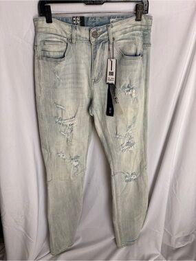 NWT MEN'S SMOKE RISE DISTRESSED SLIM DENIM JEANS - SIZE 28/34